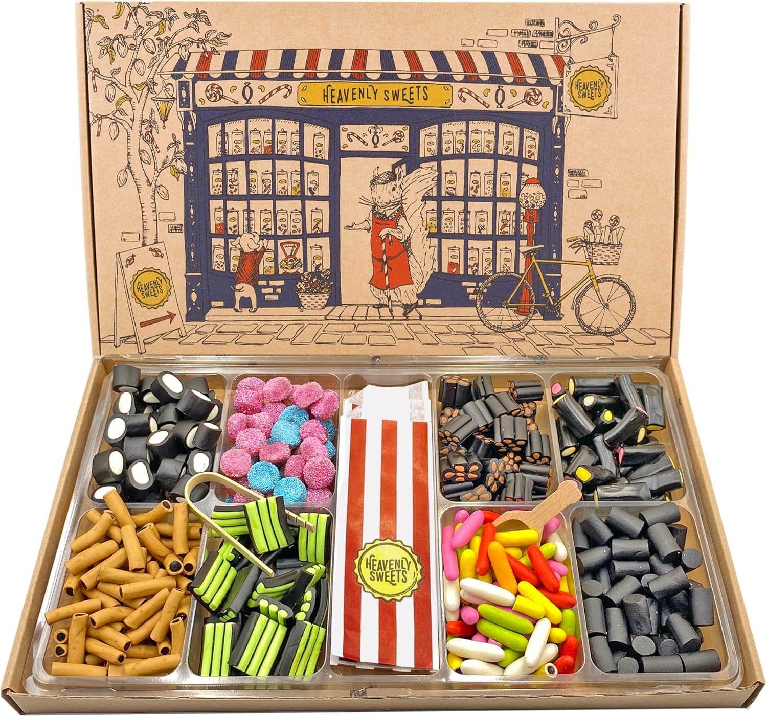 Heavenly Sweets | Large Premium Finnish Liquorice Gift Set Box 1.2kg | Pick and Mix Licorice Hamper | Birthday Fathers Day Summer Party Assortment | Pick & Mix Treats Selection Men Women Kids Adults