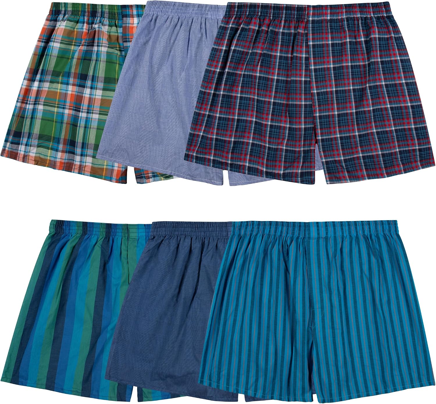 Fruit of the Loom Men's Tag Free Woven Boxer Shorts, Relaxed Fit, Moisture Wicking, Assorted Color Multipacks