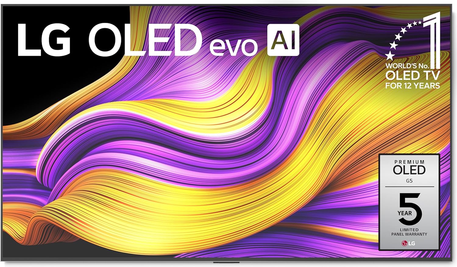 LG 65-Inch Class OLED evo AI 4K G5 Series Smart TV w/Dolby Atmos, Dolby Vision, HDR10, AI Super Upscaling 4K, Filmmaker Mode, Wow Orchestra, Alexa Built-in (OLED65G5WUA, 2025)