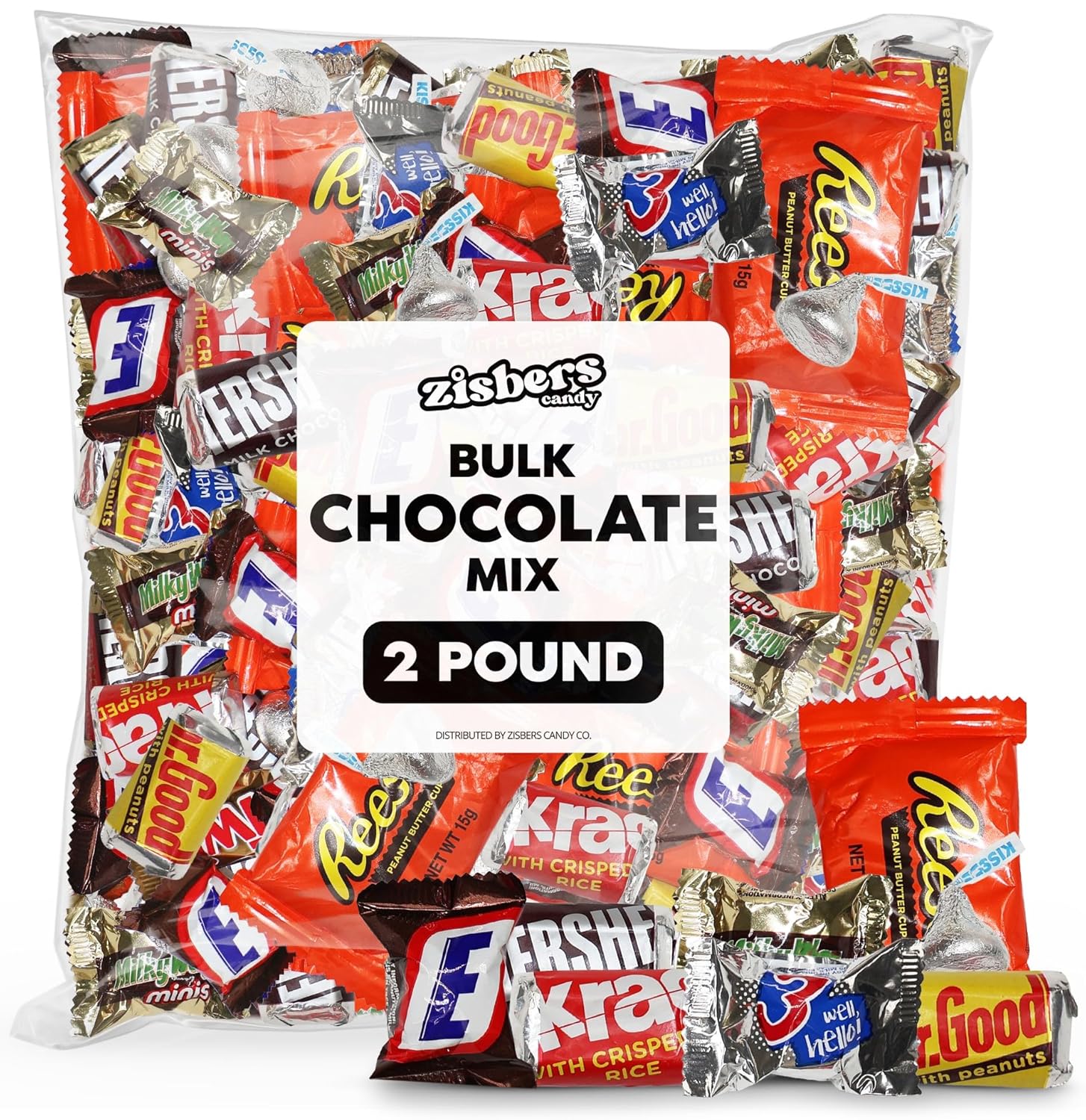 Bulk Assorted Chocolate Candy Variety Pack - 2 Pound Individually Wrapped Chocolates Mix for Gifts, Party Favors, Office Snacks, Buffets & Holidays