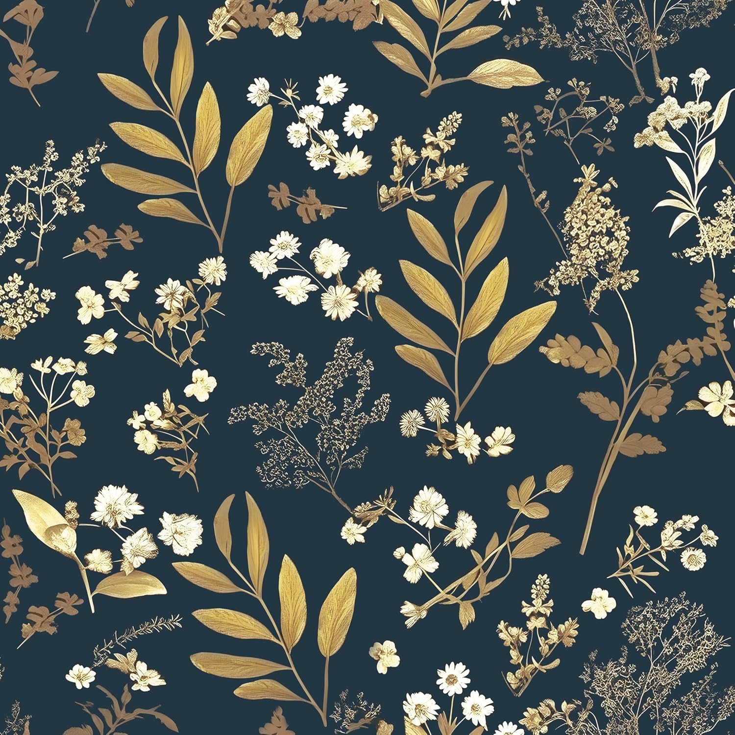 Leaf Wallpaper Peel and Stick Dark Floral Wallpaper for Bedroom Vintage Leaf Contact Paper Waterproof Self Adhesive Boho Floral Wall Paper for Bedroom Walls Countertop 17.5in x 118in