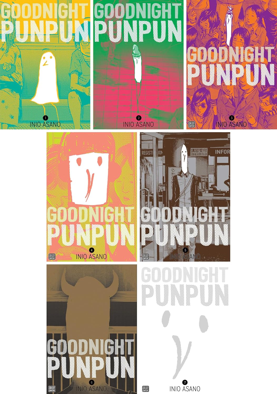 Goodnight Punpun Complete Volume 1-7 Collection Series Set By Inio Asano (Vol. 1-7)