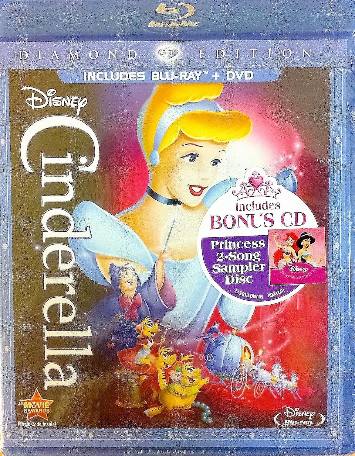 Disney's Cinderella Diamond Edition; includes "Bonus CD" (Princess 2-Songs Sampler Disc)