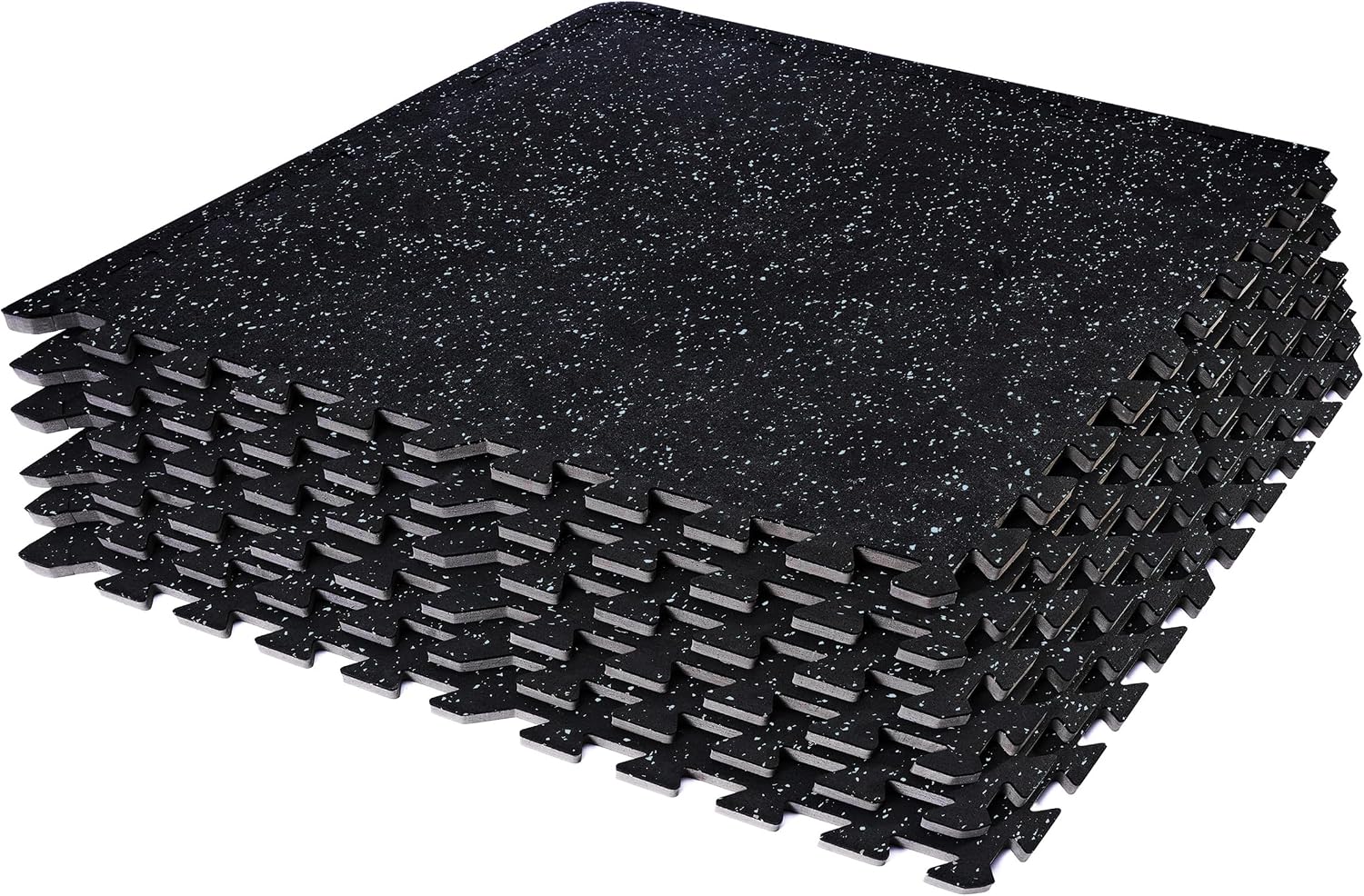 Sivan Fitness 1/2" Thick Rubber Top High-Density EVA Foam Gym Flooring for Home Gym - Exercise Mat Tiles for Workout, Yoga, MMA, Heavy Exercise Equipment Mat - Interlocking Gym Floor Mat