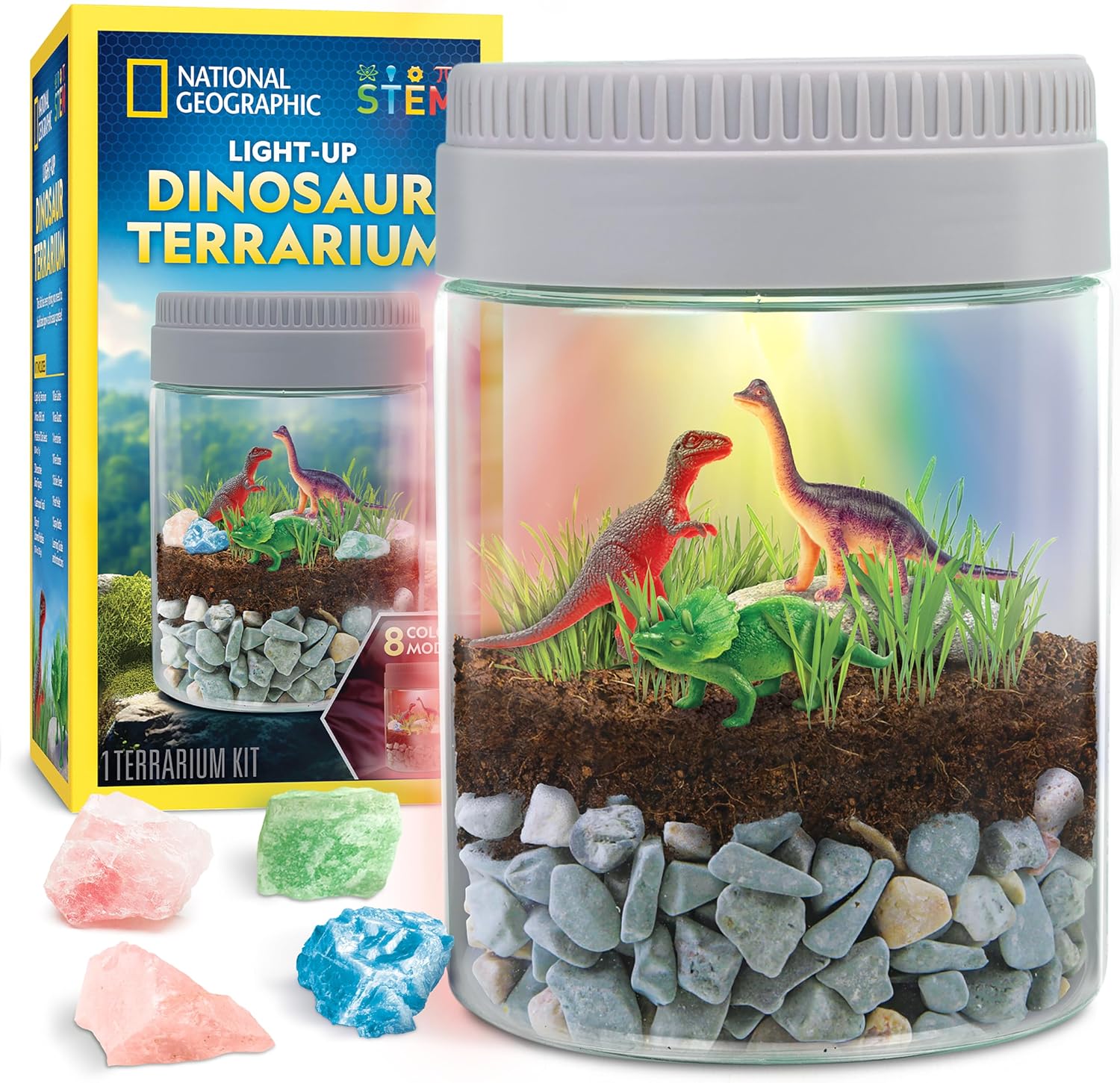 National Geographic Light-Up Dinosaur Terrarium Science Kit for Kids