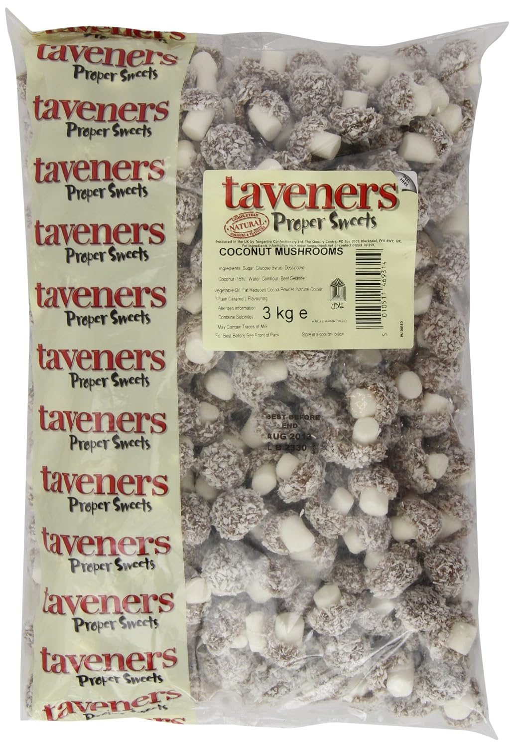 Taveners Coconut Mushrooms 3 Kg