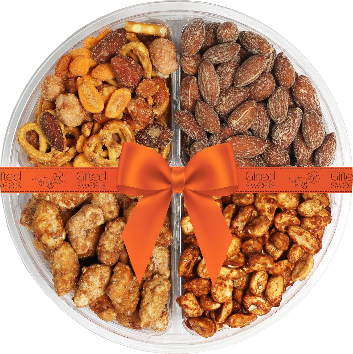 Flavored Nuts Gift Basket - Assortment of Sweet, Roasted & Salted Gourmet Nuts - Assorted Food Gift Box for Birthday, Sympathy, Men & Women.