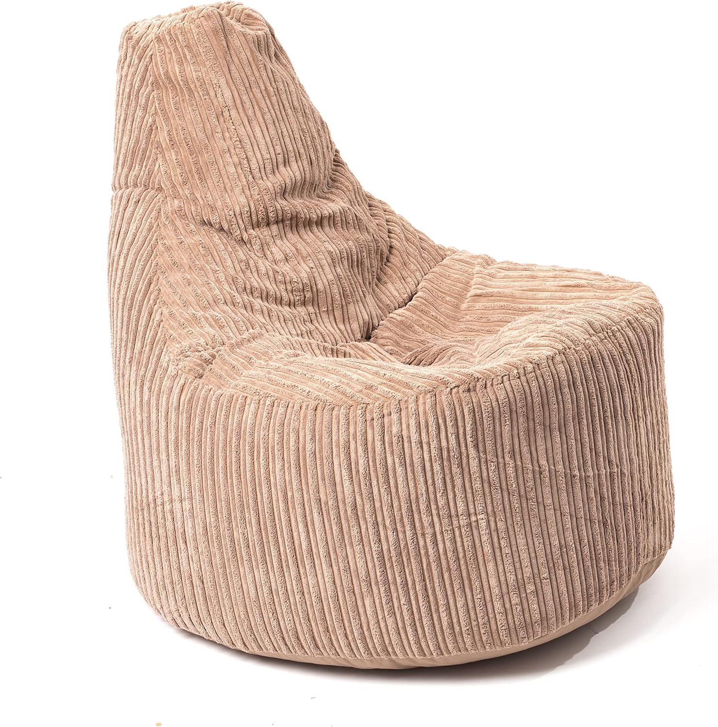 HH Home Hut Beanbag Chair Adult Jumbo Cord Seat Corduroy Fabric Indoor Gaming Chair Bean Bag Bedroom POD Bag High Back Ergonomic Design for Body Support Large Lounge Boho Decor Living Room Gamer