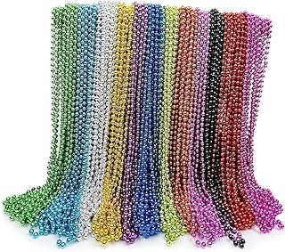GiftExpress 144 pack Mardi Gras Beads Necklaces Bulk, Mardi Gras Beads Necklaces Assortment, Throw Beads in Bulk, Gasparilla beads, Mardi Gras Parades Necklaces