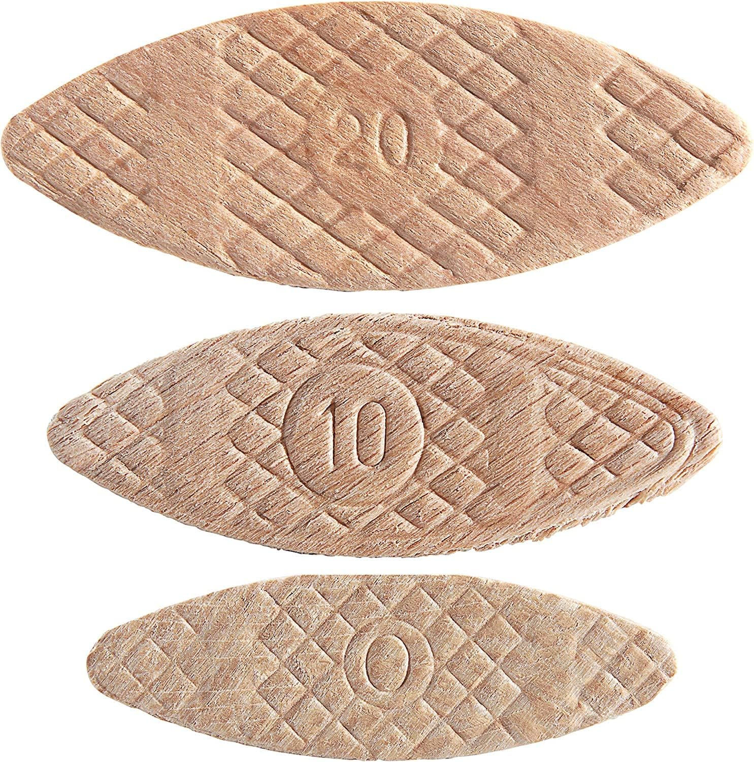 Trend 1000pcs Beechwood Joining Biscuits Variety Pack (No. 0, 10, 20) for Woodworking, Joinery, and Furniture Framing, BSC/MIX/1000