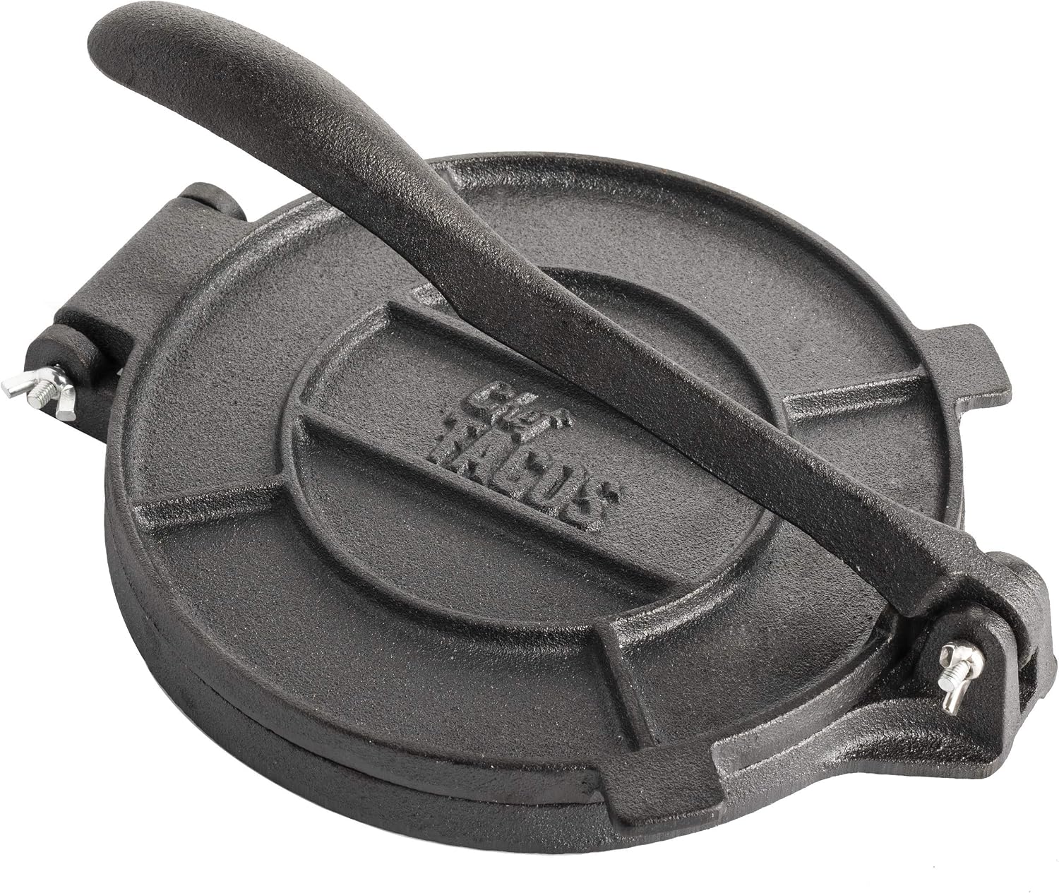 Authentic Cast Iron Tortilla Press, 8-Inch, Pre-seasoned Corn or Flour Tortilla Maker, Pataconera, Roti Dough