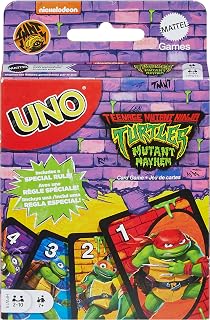Mattel Games UNO Teenage Mutant Ninja Turtles Mutant Mayhem Card Game for Family Night, Travel & Camping