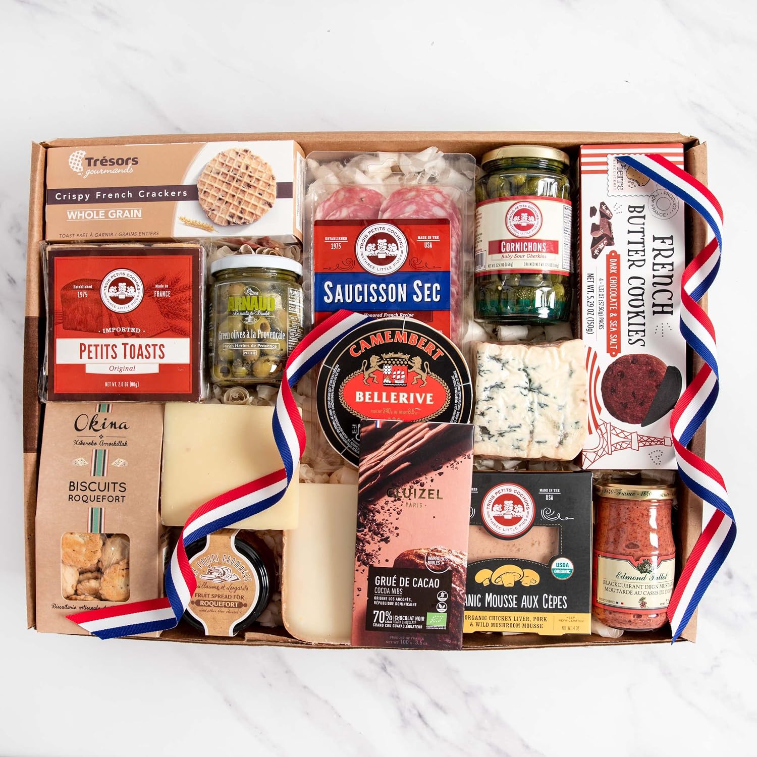 igourmet French Gourmet Premier Gift Basket - A French Cuisine Lover's Dream Gift Box Featuring French Cheeses, Meats, and delicacies.