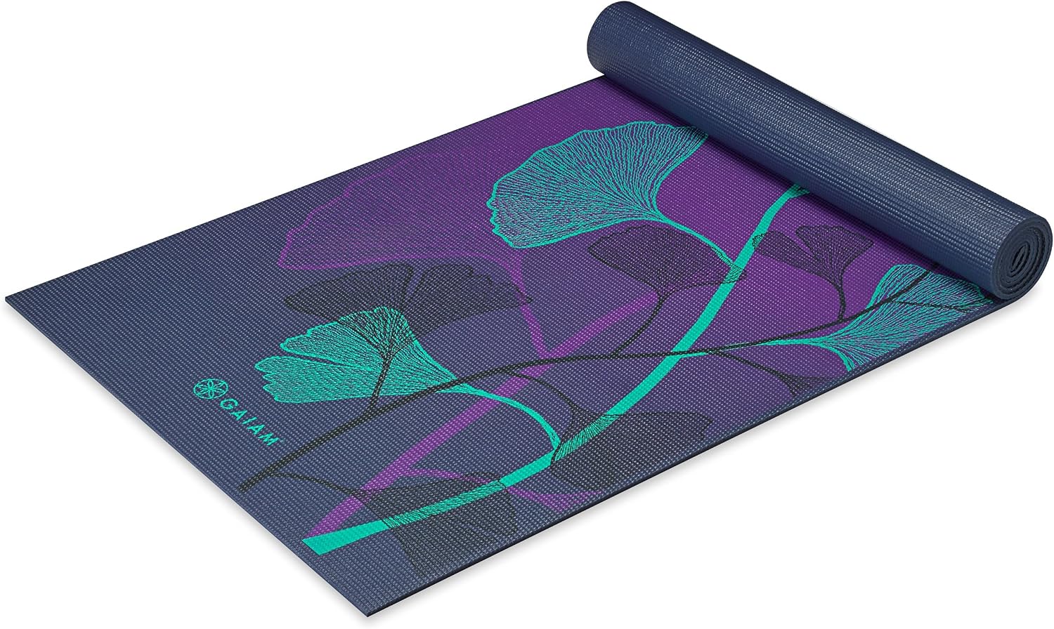 Gaiam Premium Yoga Mat, 6mm Thick Print Mat