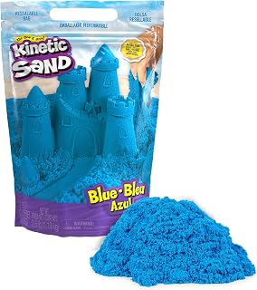 Kinetic Sand, 2.5lbs Blue Play Sand in Resealable Bag, Moldable Sensory Toys, Christmas Gifts for Kids Ages 3+