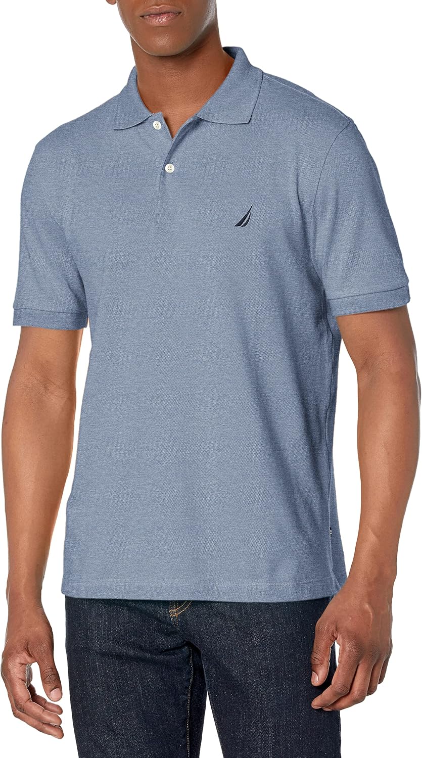 Nautica Men's Short Sleeve Classic Fit Pique Polo Shirt