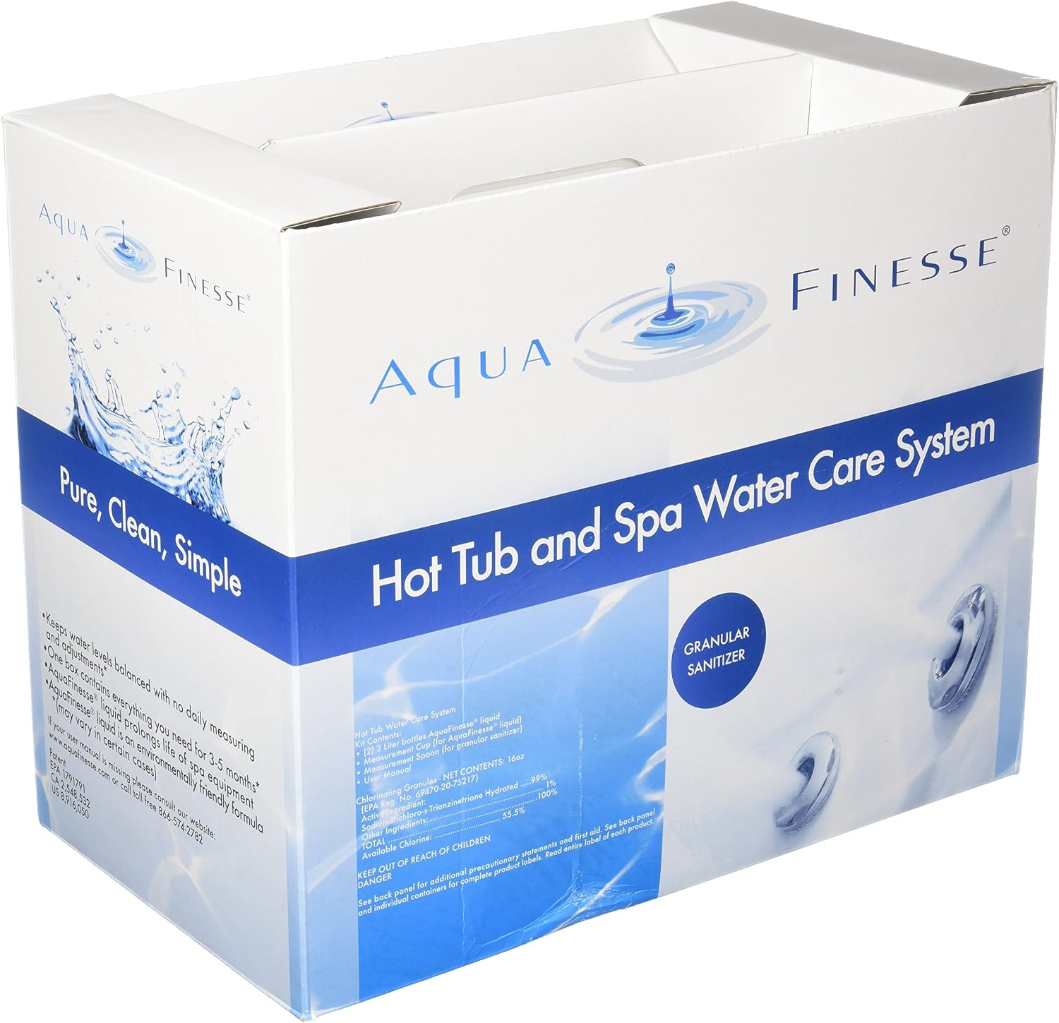AquaFinesse Hot Tube Water Care Kit - Dichlor (Powder)