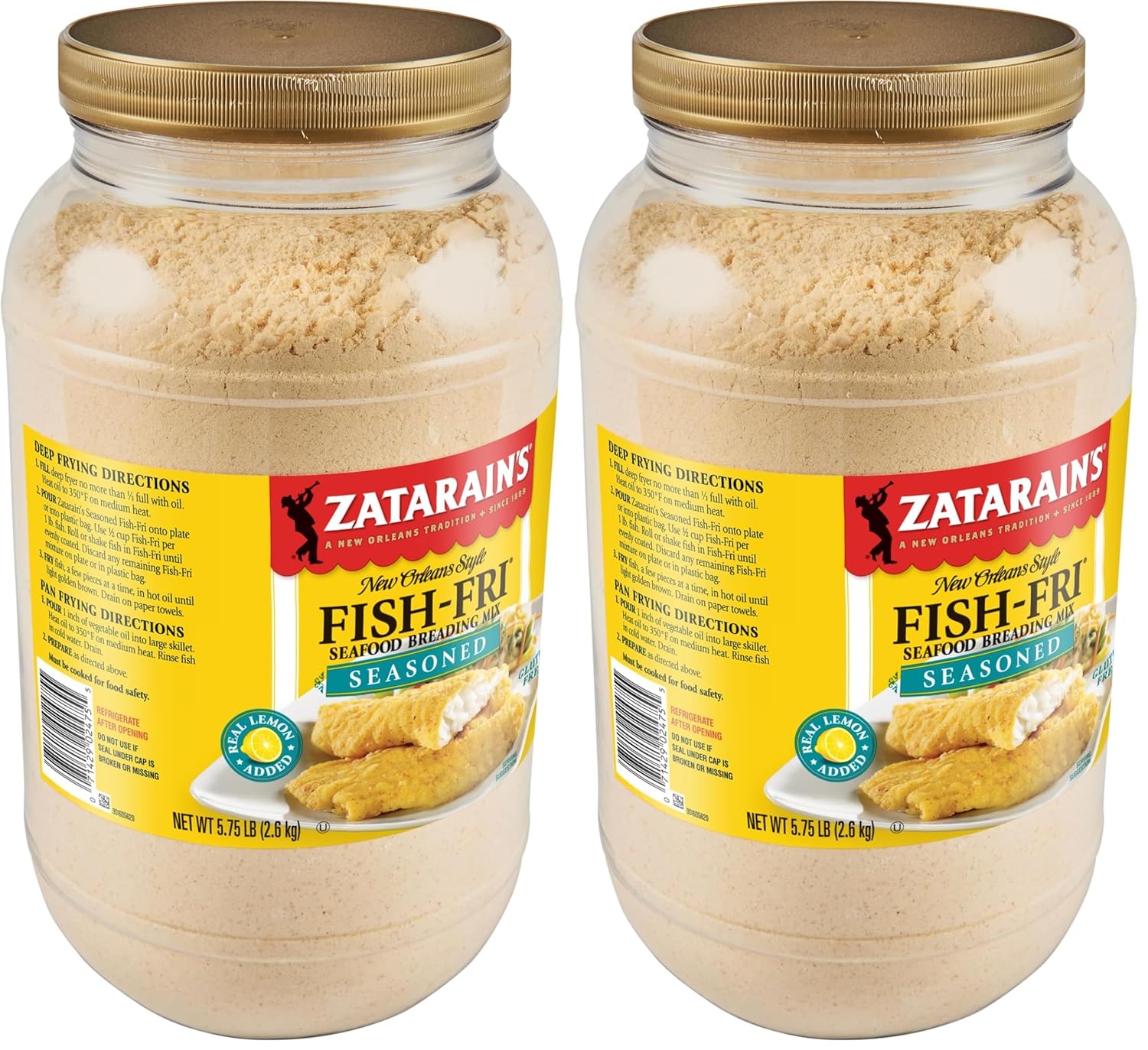 Zatarain's Seasoned Fish Fri Seafood Breading Mix, 5.75 lb (Pack of 2)