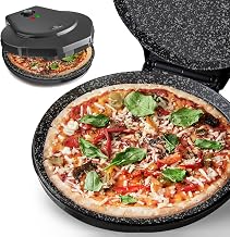 Countertop Pizza Maker, 1450W Mini Pizza Oven, Pizza Maker Oven With 12″ Non-Stick Ceramic Plate, Indoor Electric Pizza Oven for Crepes, Pancakes - Black
