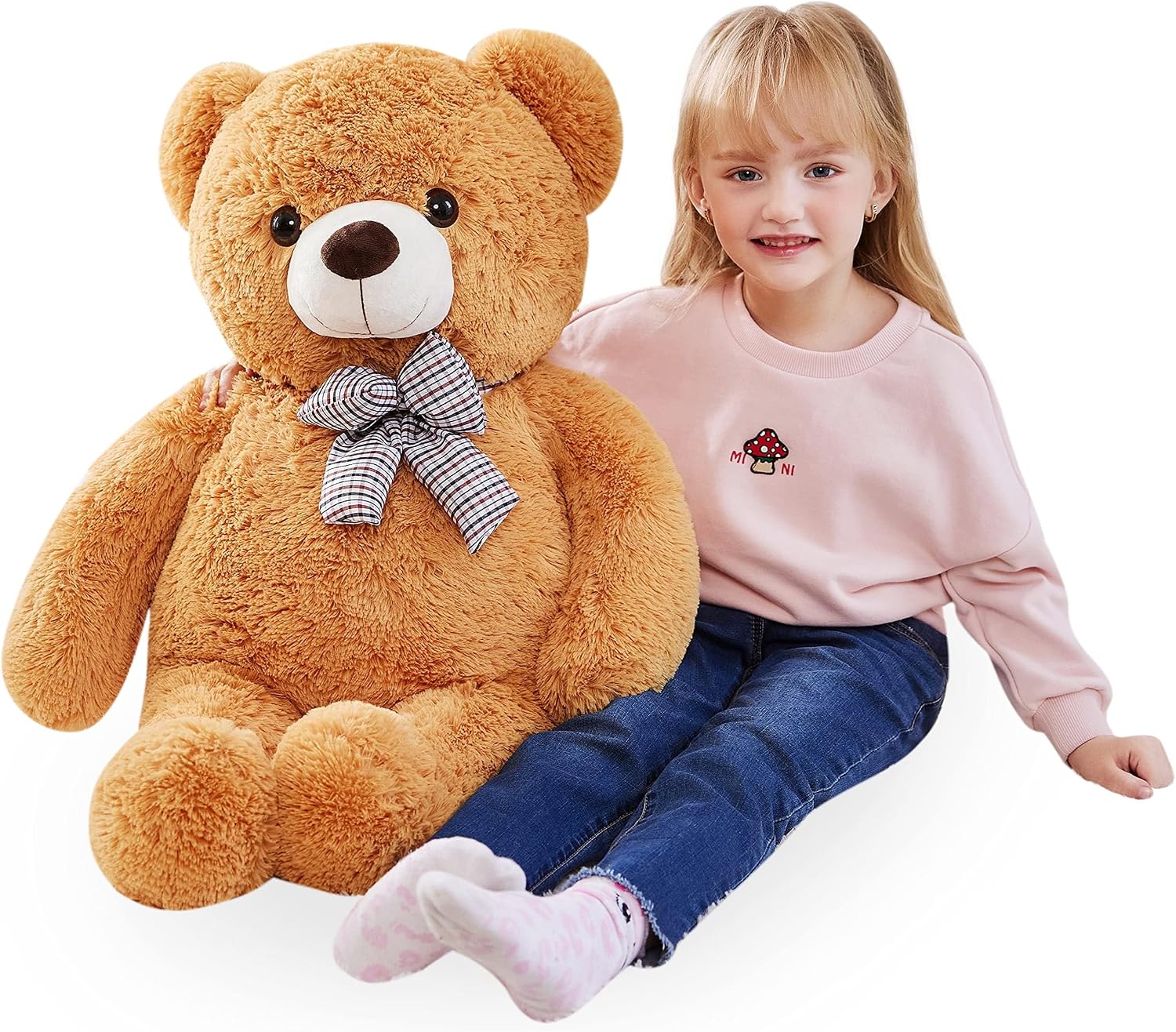IKASA Giant Teddy Bear Soft Toys Stuffed Animals (78cm, brown)