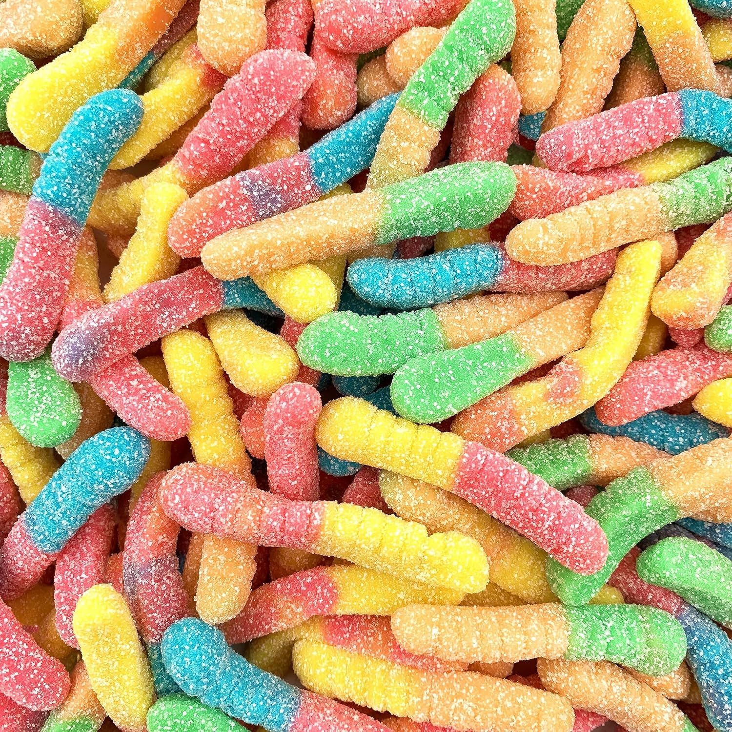 FirstChoiceCandy Sour Gummy Crawlers Candy (Neon Worms, 5 Pound (Pack of 1))