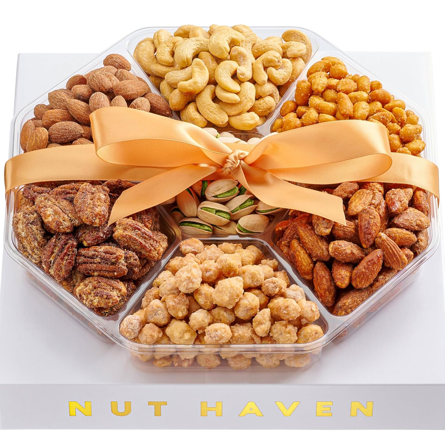 Holiday Nuts Gift Basket - Assortment of Sweet & Roasted Salted Gourmet Nuts - Food Gift Box for Dad, Him, Husband, Christmas, Father's Day, Mother's Day, Sympathy, Family, Men & Women