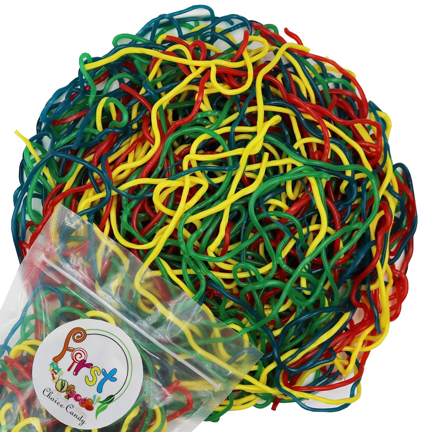 FirstChoiceCandy Juicy Licorice Laces Candy (1.5 Pound (Pack of 1), Rainbow)
