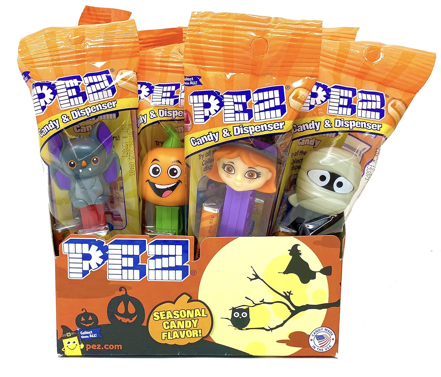 Halloween Trick or Treat PEZ Candy Dispensers: Pack of 12