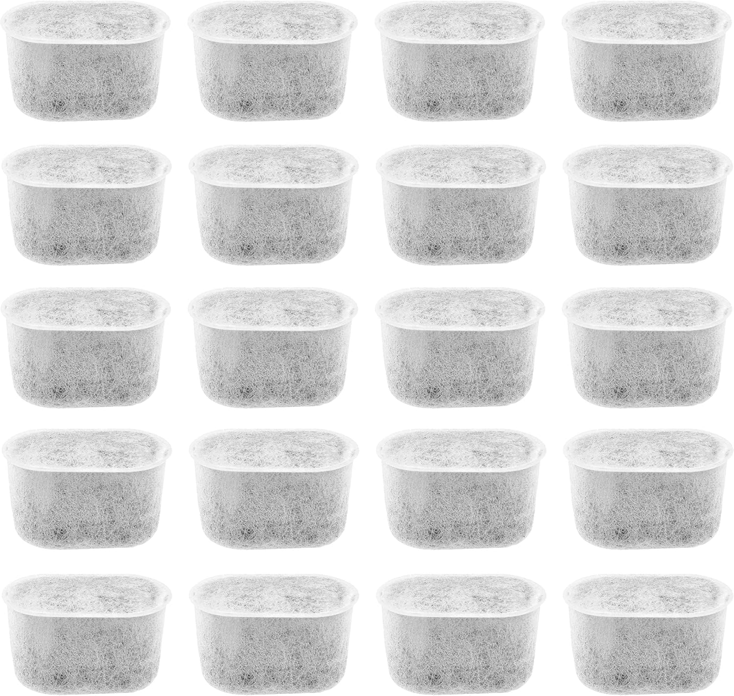 ECO-FUSED Replacement Charcoal Water Filter Compatible with Keurig 2.0 Models - 20 Pack - Extra Fine Grain - Fine Mesh Material - Long Lasting - For Improved Coffee Taste - Easy to Replace