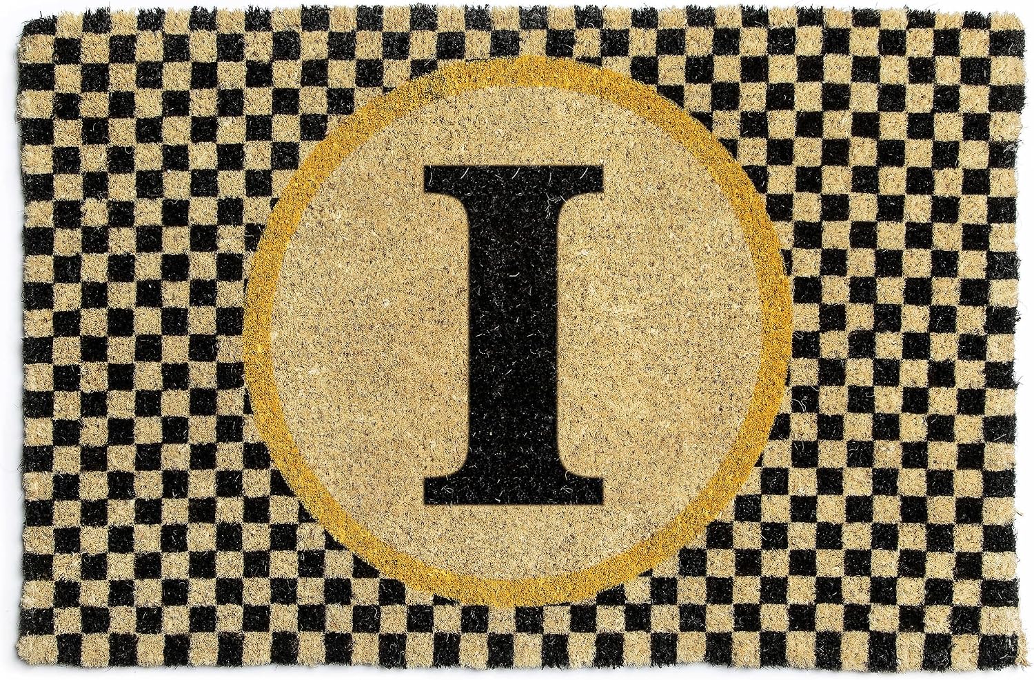 MACKENZIE-CHILDS Monogrammed Entrance Mat, Monogram Welcome Mat, Indoor/Outdoor Front-Door Mat, I