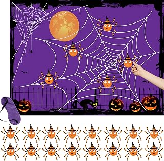 Halloween Pin The Spider on The Web Game for Kids Halloween Party Favors and Games Halloween Party Games Activities