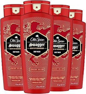 Old Spice Men's Body Wash Swagger Scent, 24/7 Shower Freshness, 16 Fl Oz (Pack of 4)