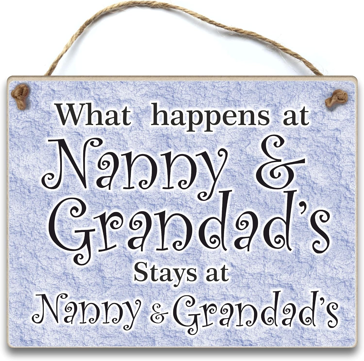 HmHome What happens at Nanny and Grandads fun plaque sign anniversary