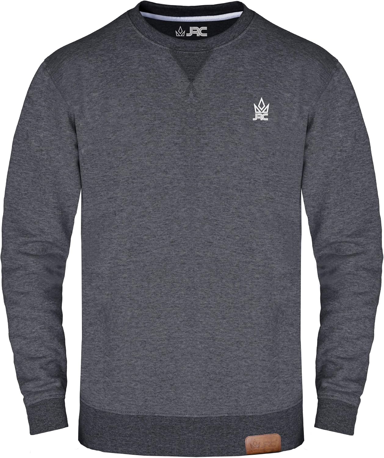 JRC Mens Fleece Crewneck Sweatshirts & Pullovers, Round Neck Long Sleeve Jumper, Sweater for Sports & Workwear