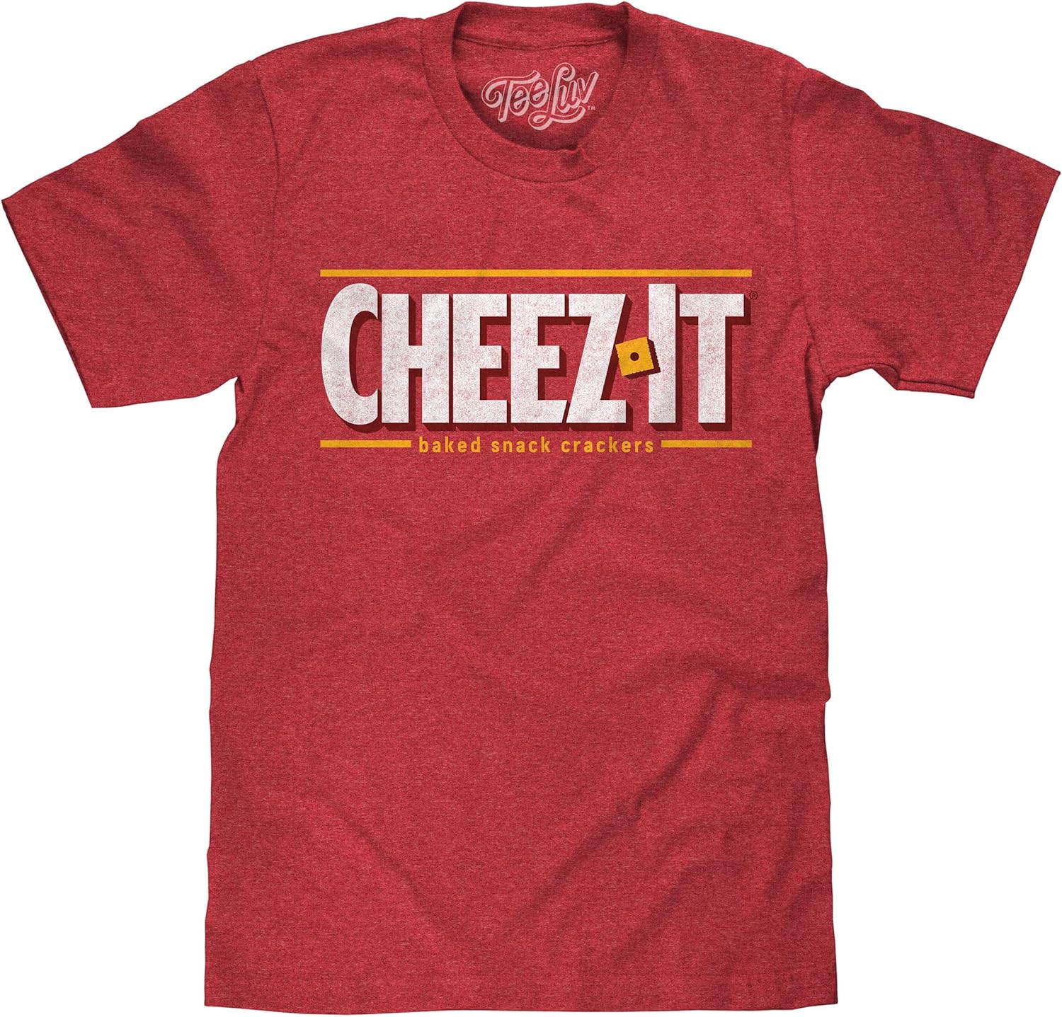 Tee Luv Men's Cheez-It Faded Snack Logo Shirt
