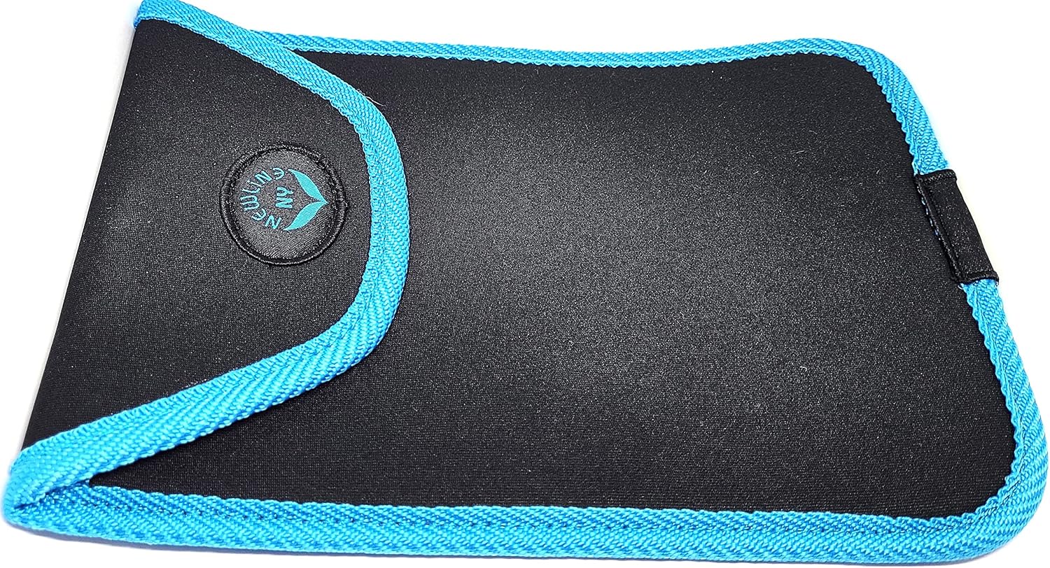 NewlineNY Travel Protection Sleeve - Small Size for Super Mini Scales - SBB0638SM Series Blue Edge (Case only, no Scale) - 9" L x 6"W x 0.3"H