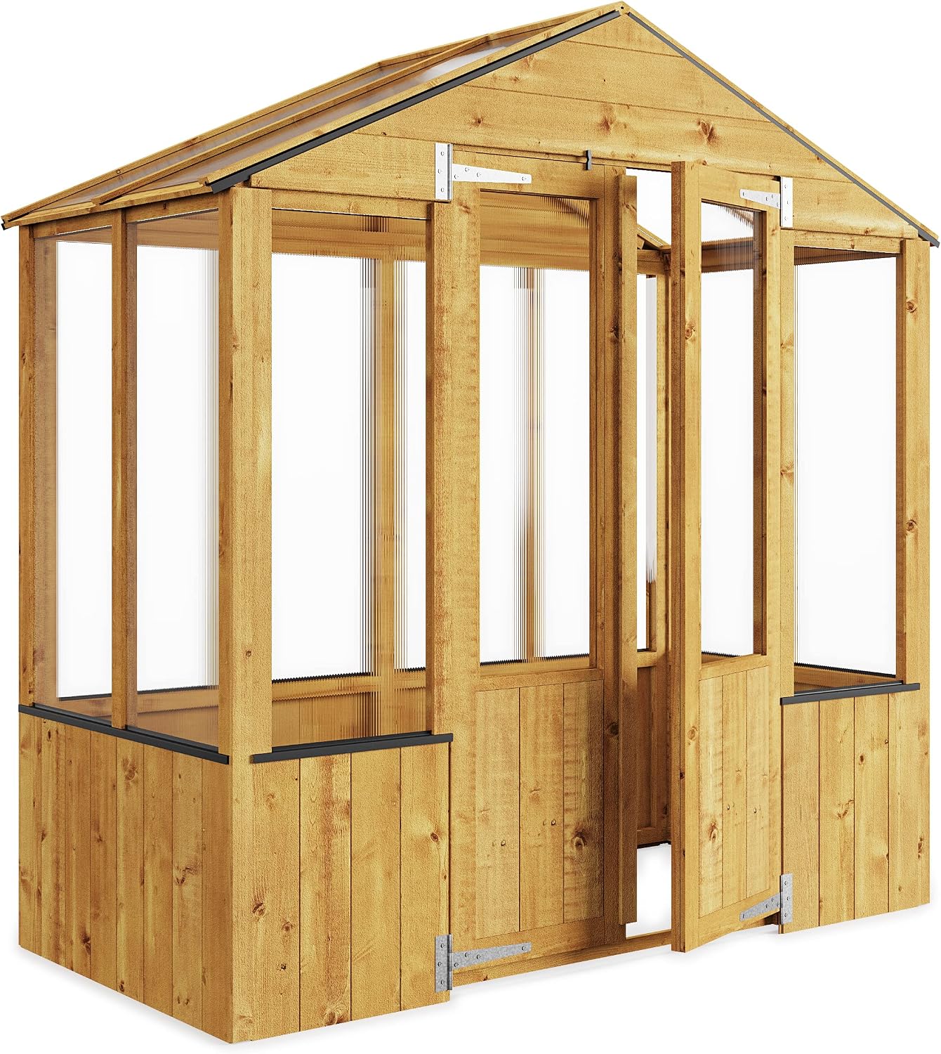 BillyOh 3x6 Wooden Frame Greenhouse | Polycarbonate Glazing | Cold Frame Durable Shed | Wooden Green House, Mini Greenhouse Lincoln