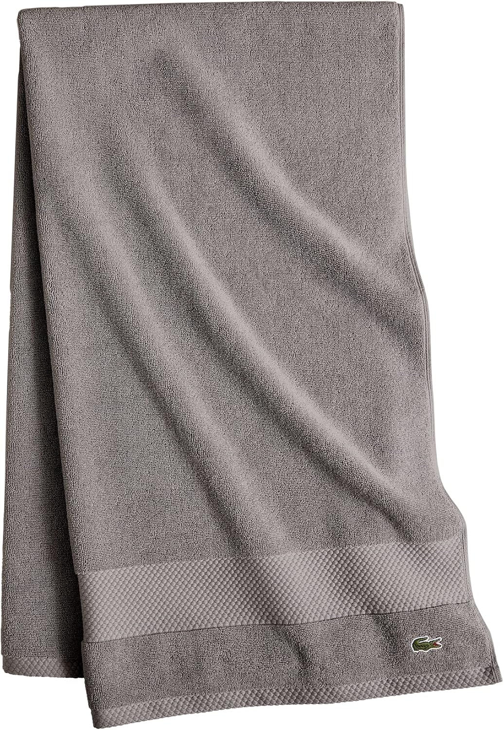 Lacoste Heritage Supima Cotton Bath Towel, Meteorite, 30" x 54"
