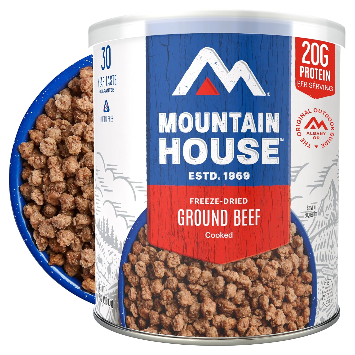 Mountain House Ground Beef #10 Can | Freeze Dried Survival & Emergency Food | Gluten-Free | 22 Servings