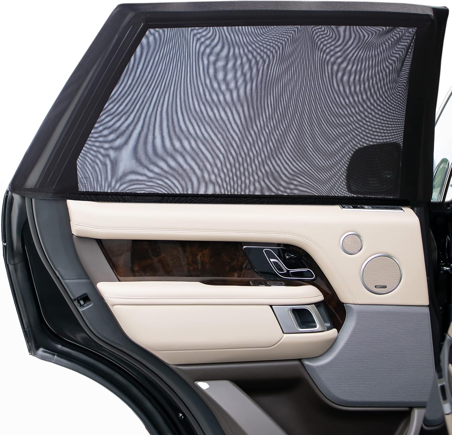 Autopect Side Window Sunshade Sock Screen-Shade (Pack of 2) – Block Sun Rays to Keep Car Interior Cool and Comfortable – Elasticized Universal Fit Mesh Sun Shade for Car, Truck, SUV, Van