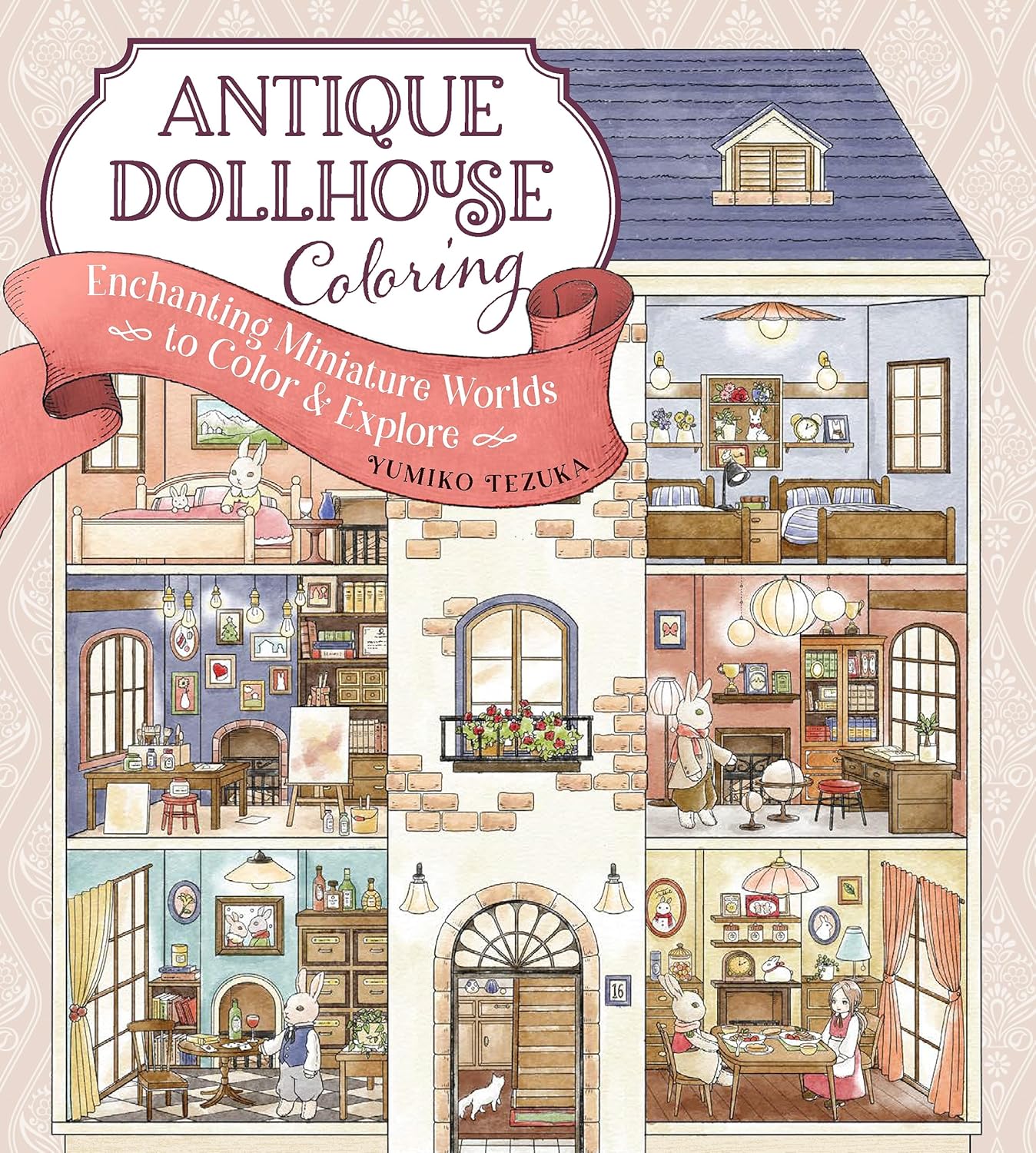 Antique Dollhouse Coloring: Enchanting Miniature Worlds to Color & Explore