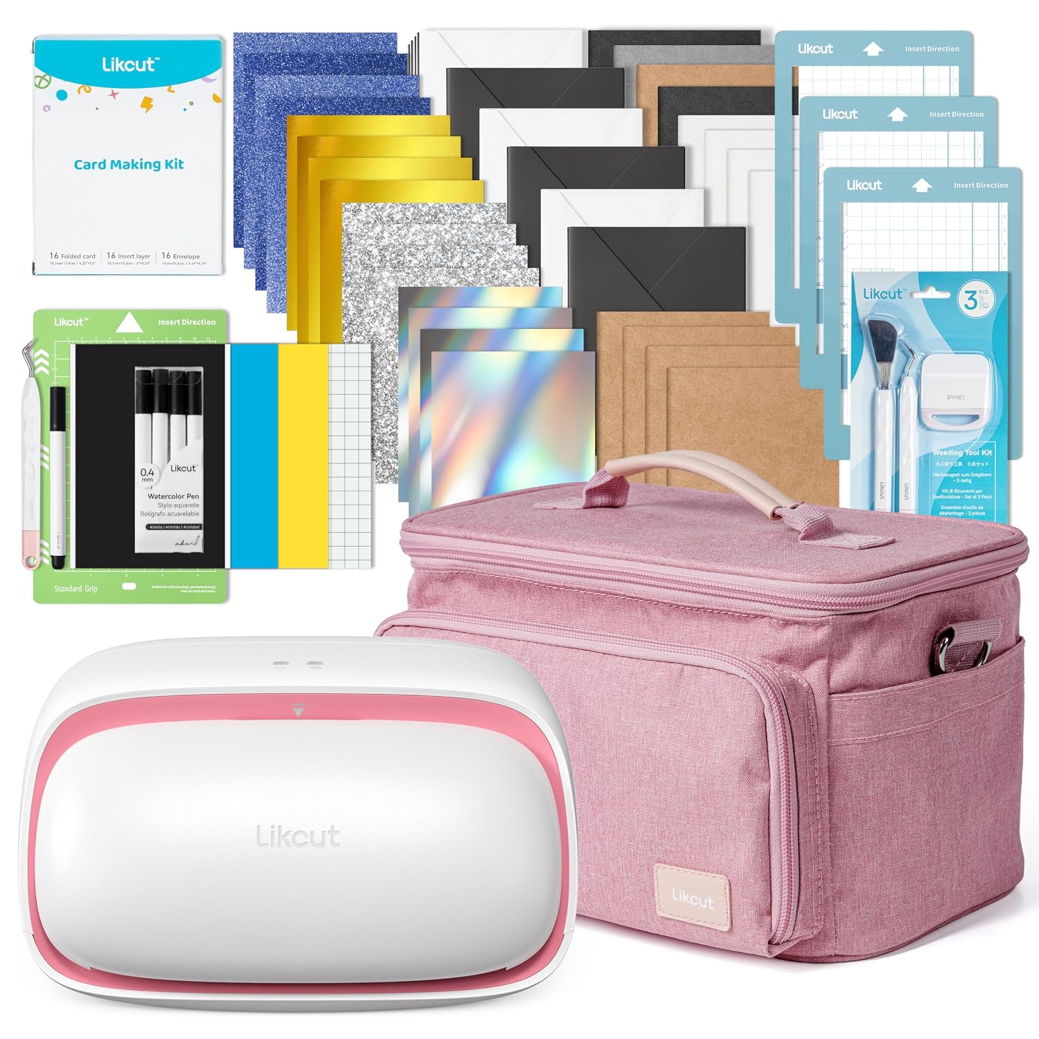 Likcut Vinyl Cutter Machine Cardstock Creator Bundle with Carrying Case