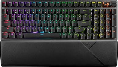 ASUS ROG Strix Scope II 96 Wireless Gaming Keyboard, Tri-Mode Connection, Dampening Foam & Switch-Dampening Pads, Hot-Swappable Pre-lubed ROG NX Snow Switches, PBT Keycaps, RGB-Black