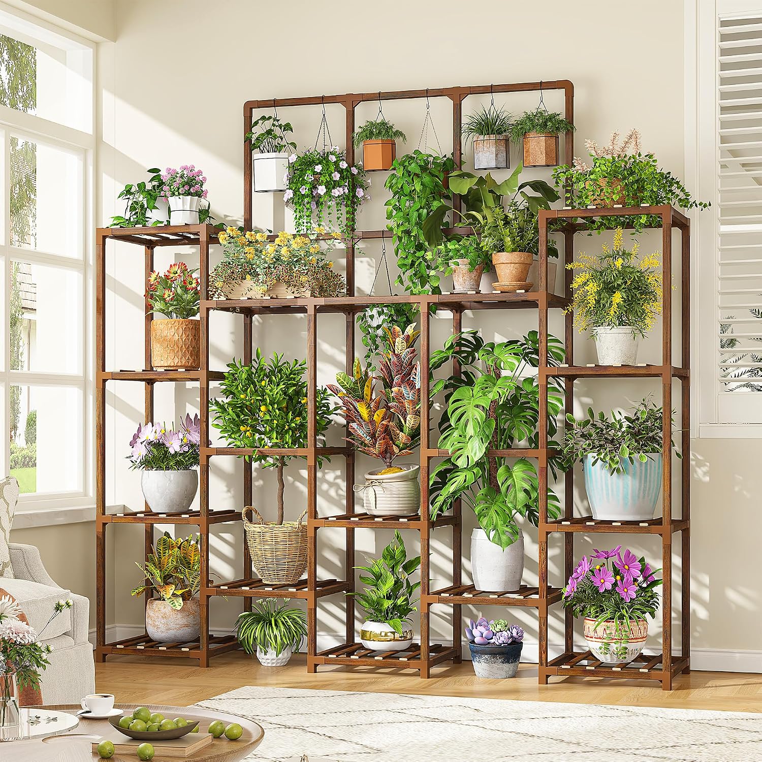 EnHomee 63" Tall Plant Stand with 14-Tier for Garden