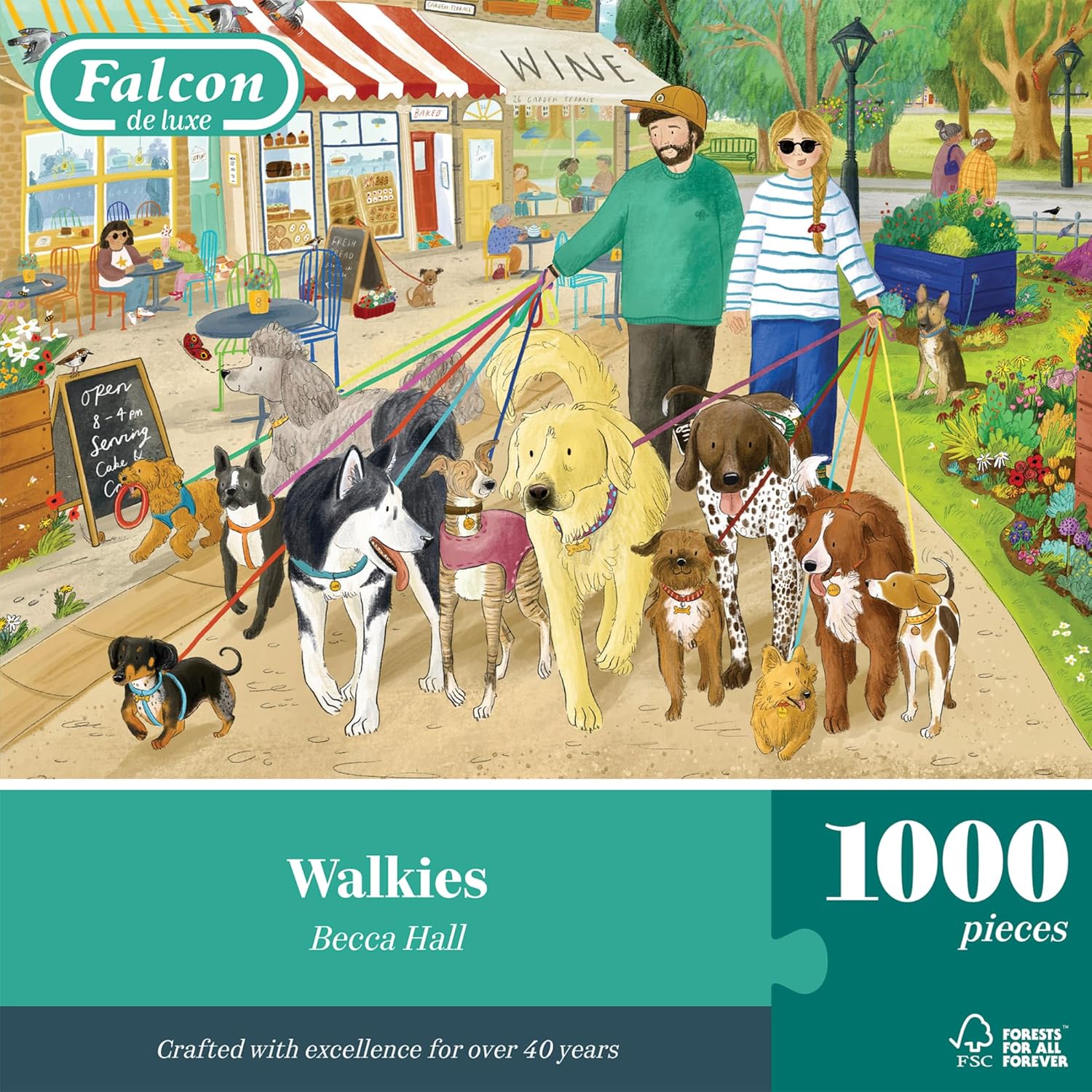 Falcon Walkies, 1000 Piece Jigsaw Puzzle for Adults - Beautifully Illustrated 1000Pc Adult Jigsaws, Fun Present & Activity for Home, Puzzles for Rainy Days, Birthday Jumbo