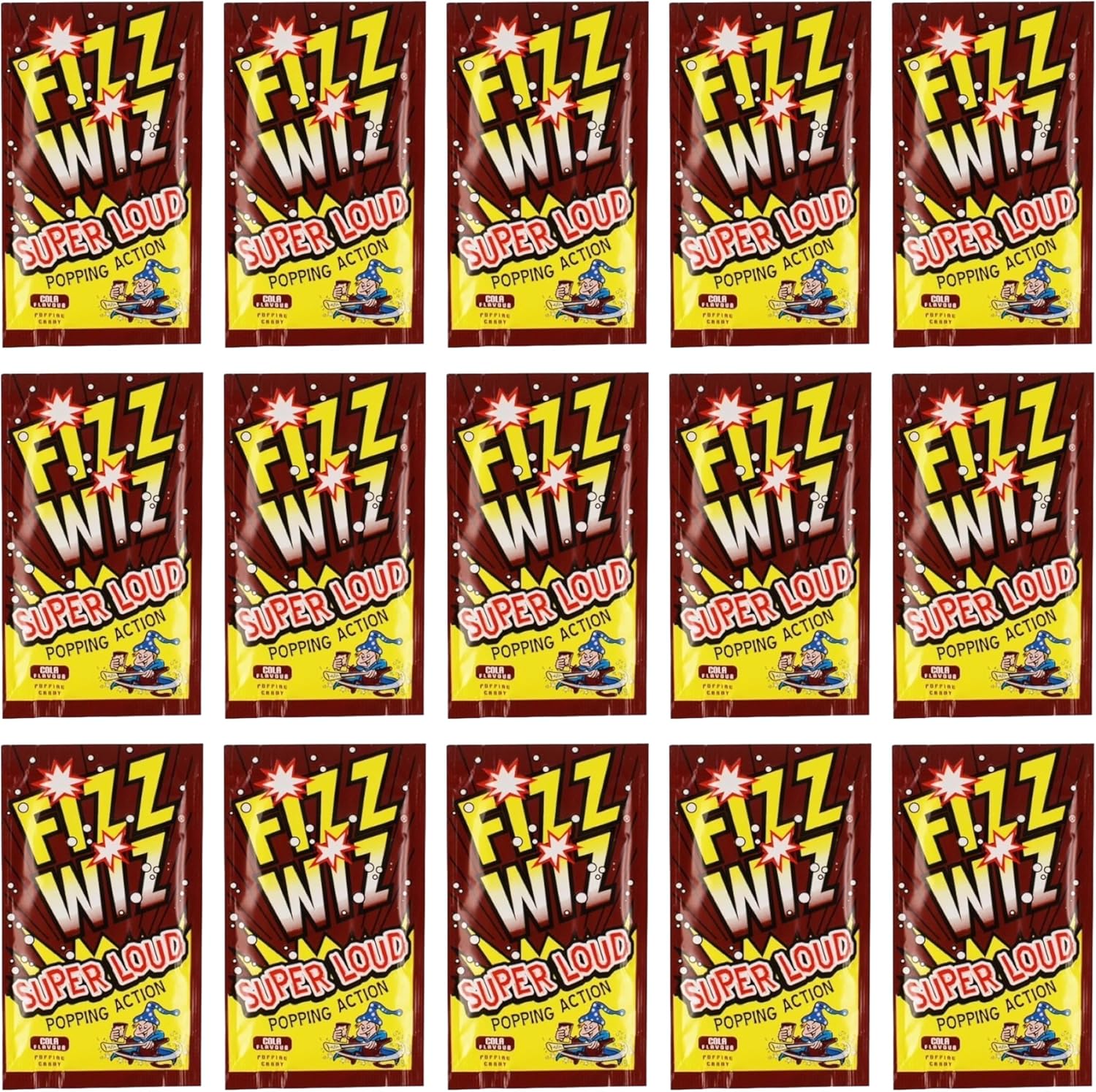 Fizz Wiz Popping Candy Cola - 15 Packets of 5g Each - Fun and Exciting Popping Sensation - Great for Parties