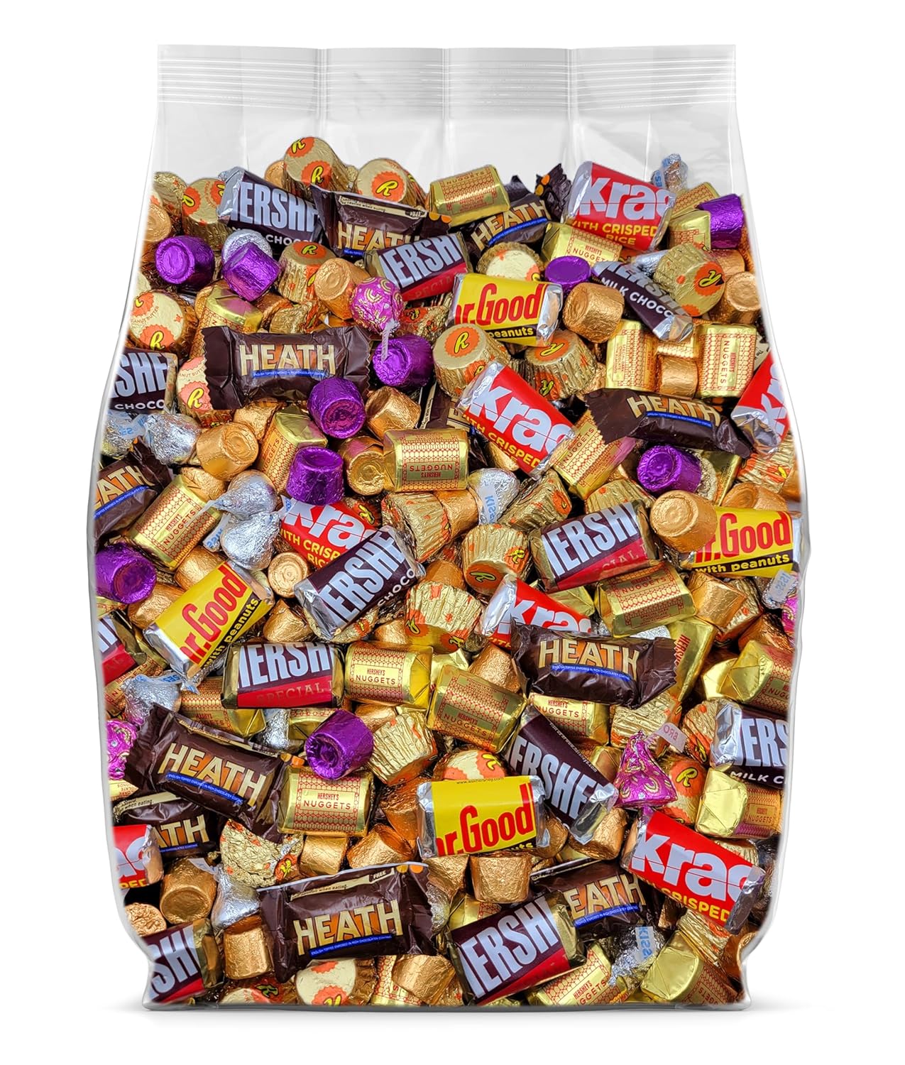 Hershey Miniatures Assorted Chocolate Candy Individually Wrapped - 2lb Bulk Chocolate Candy Variety Pack - Bulk Candy for Sharing and Snacking - Chocolate Candy Assortment Bag Bulk Pack (2 Pounds)