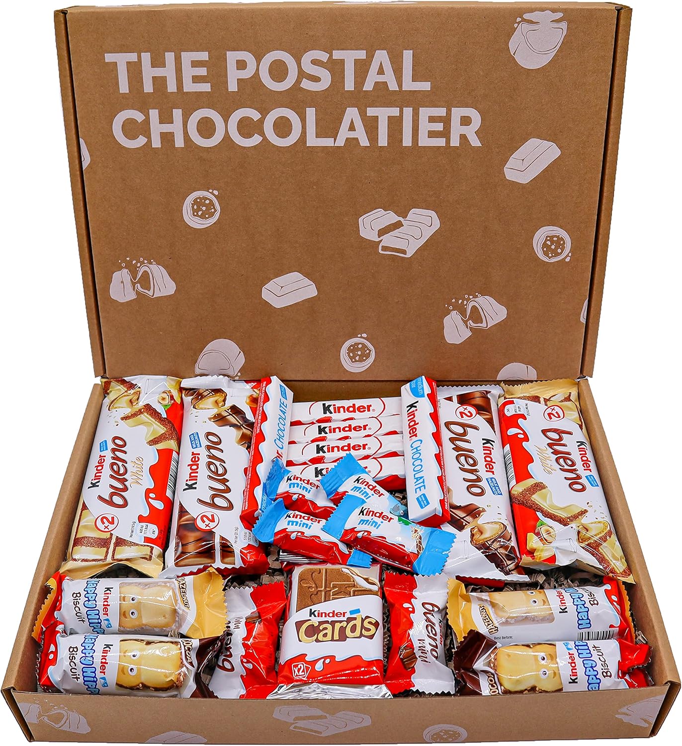 Chocolate Bueno Hamper Box with White Chocolate, Hippo, Bueno, Large Variety Premium Selection Box For Kinds, Him and Her, Birthday, Celebrations, Last Minute Gifts