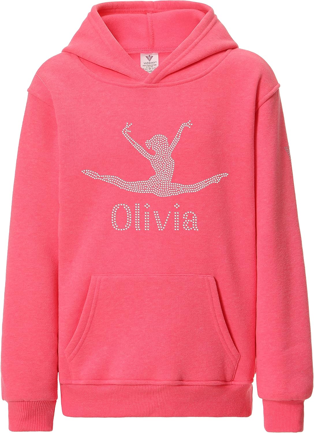 Personalised Girls Gymnastics Hoodie Crystallized Dance Hoody