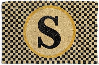 MACKENZIE-CHILDS Monogrammed Entrance Mat, Monogram Welcome Mat, Indoor/Outdoor Front-Door Mat, S
